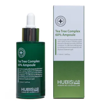 HUBISLAB Tea Tree Complex 60% Ampoule | Sebum-balancing and Soothing Ampoule with Tea Tree Oil 50 ml